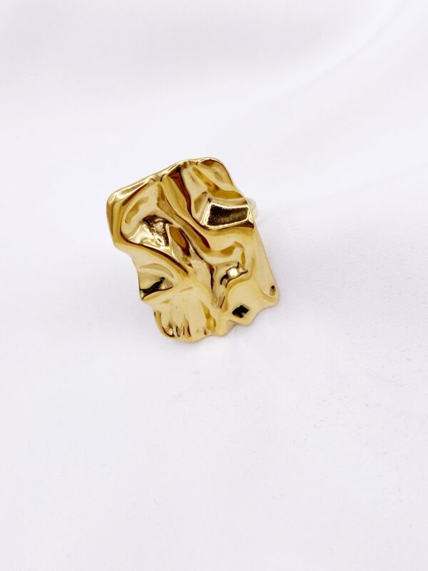Γυναικείο ρυθμιζόμενο δαχτυλίδι ατσάλινο Χρυσό Orian