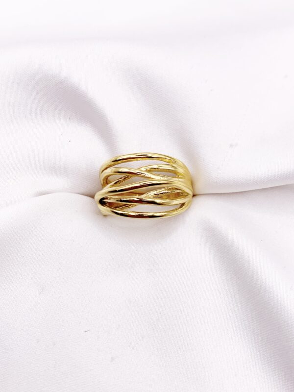 Γυναικείο δαχτυλίδι ατσάλινο Χρυσό Agathe